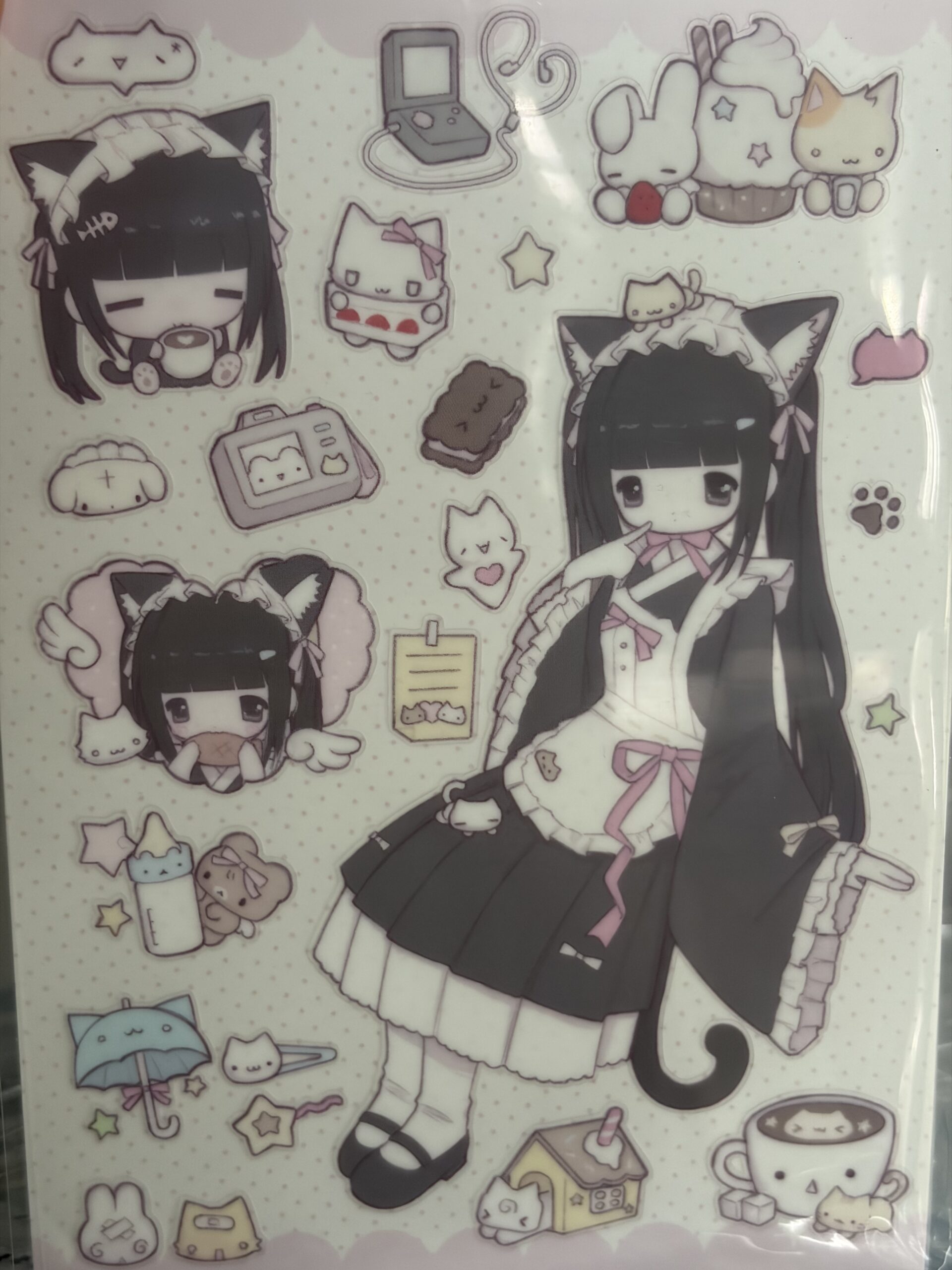 Cat Lolita Sticker Sheet - Image 1